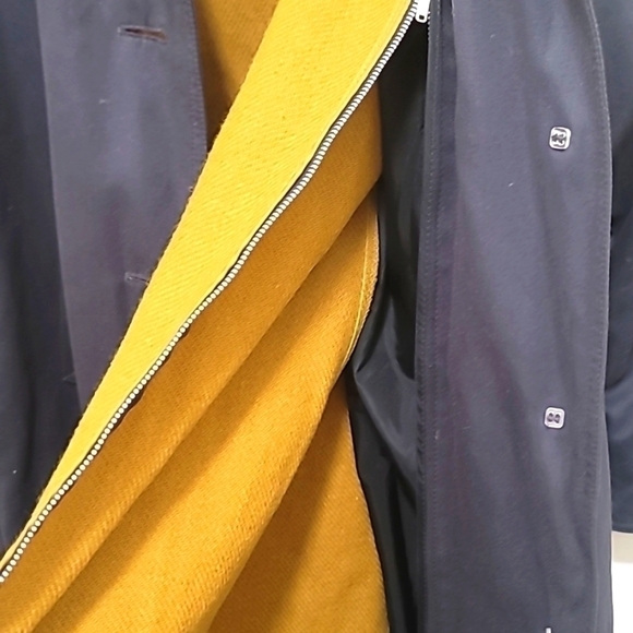 LONDON FOG VINTAGE GRAY TRENCH COAT DOUBLE BREASTED SIZE 10 PET - Picture 13 of 16